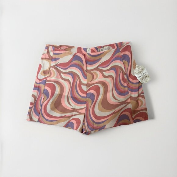 Altar'd State Pants - NWT Altar’d State Shorts Women’s Size Large Paisley Print Peach White Blue Brown